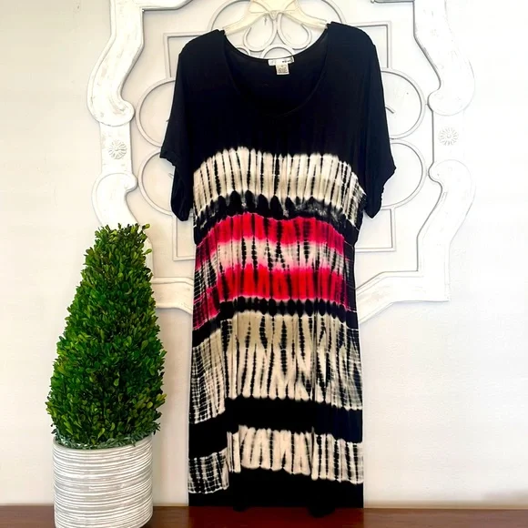 WD-NY Tie Dye Dress Knit Size 1X - Picture 1 of 6
